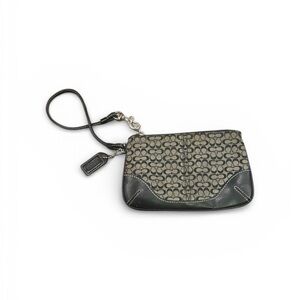 Vintage Coach Signature Black and Gray Wristlet